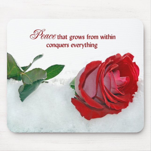 Rose für Frieden Mousepad (Vorne)