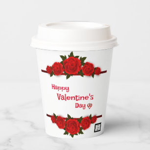 Rose für Geliebte Pappbecher
