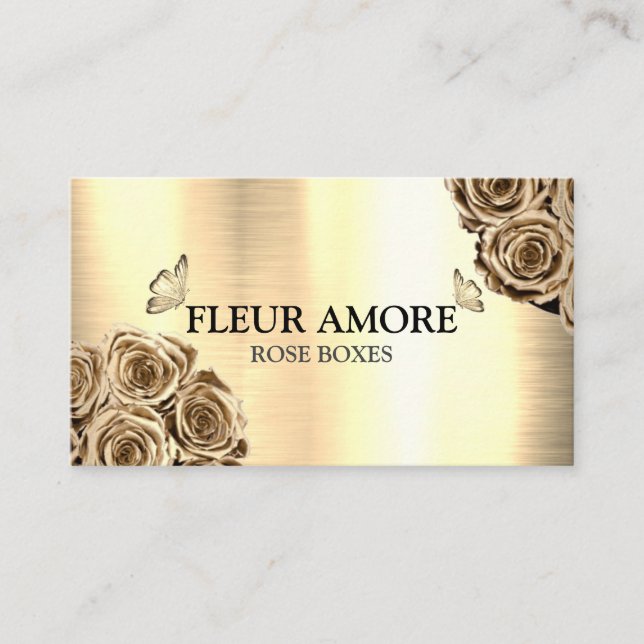 Rose für Geschenke Blume Blumenfelder Visitenkarte (Vorderseite)