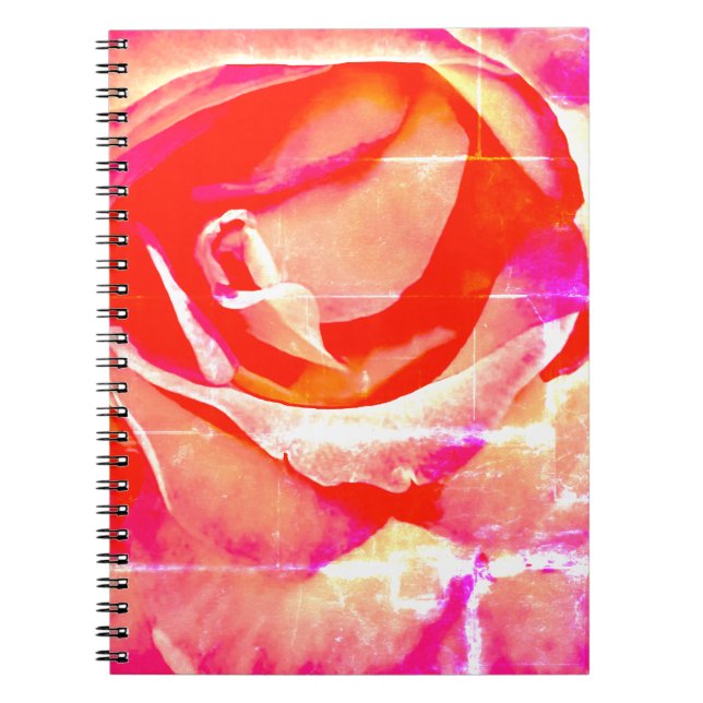 Rose für helles Design Notizblock (Vorderseite)