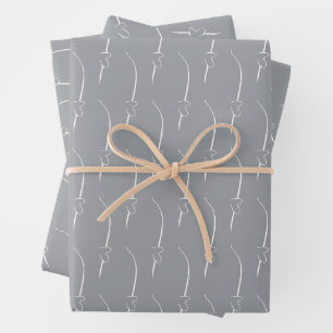 Rose für Herzverbindung Quartz Hochzeitsfeier Verl Geschenkpapier Set