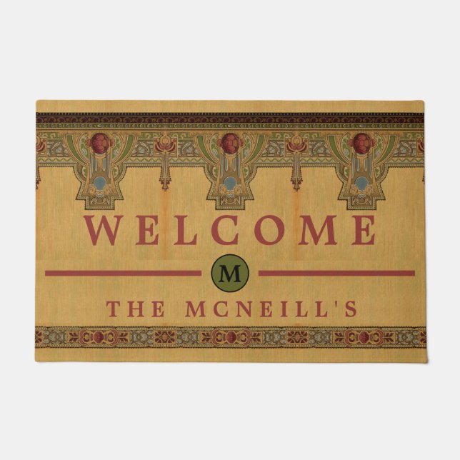 Rose für Kunst und Handwerk, Handwerker oder Missi Fußmatte (Vorderseite)