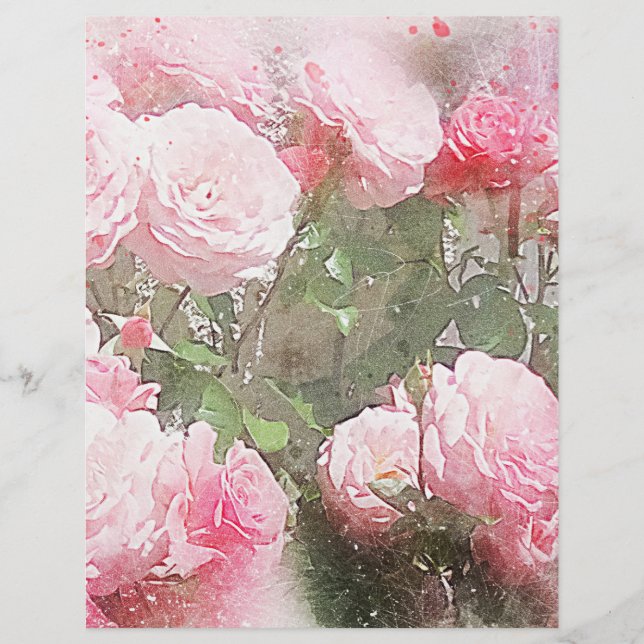 Rose für künstlerische Aquarellbilder Scrapbooking (Vorderseite)