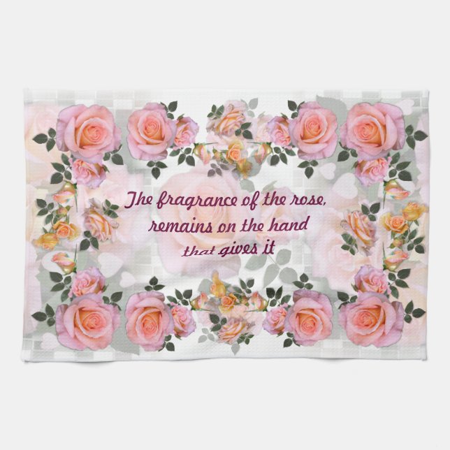 Rose für meine Liebe ~ Küchentücher # 3 (Horizontal)