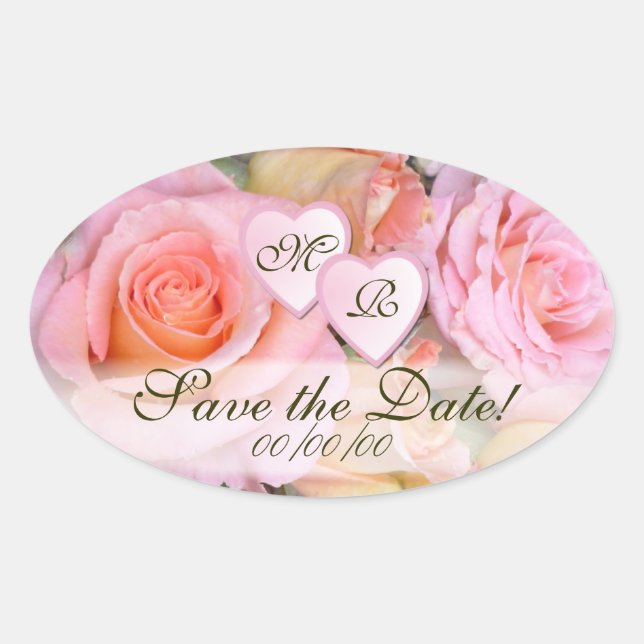 Rose für meine Liebe ~ Oval Stickers (Vorderseite)