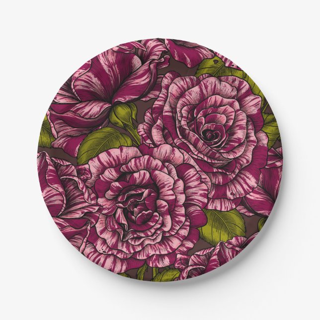 Rose für Sie Pappteller (Vorderseite)