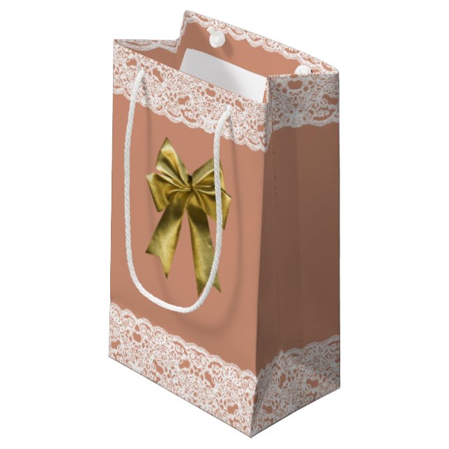 Rose für Spitzengeschenke Kleine Geschenktüte (Vorderseite Schrägansicht)