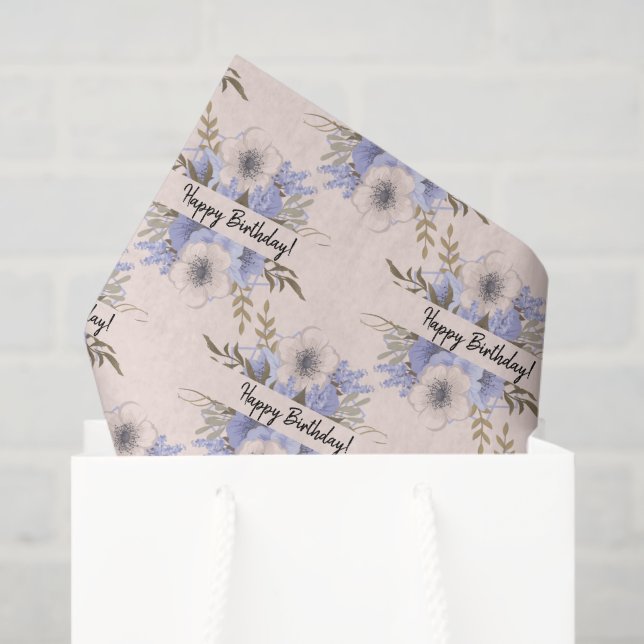 Rose für Violett und Pastell Seidenpapier (Geschenktüte)