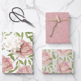 Rose für Wasserfarben, Blush Violet Geschenkpapier Set