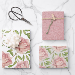 Rose für Wasserfarben, Blush Violet Geschenkpapier Set