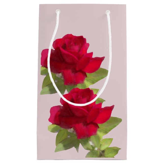Rose für Wasserfarben Kleine Geschenktüte (Vorderseite)