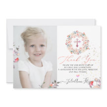 Rose für Wasserfarben - Kommunion Vielen Dank