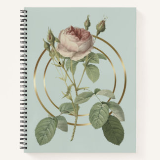 Rose für Wasserfarben Notizbuch