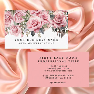 Rose für Wasserfarben, Rosa und Rosa Visitenkarten Visitenkarte
