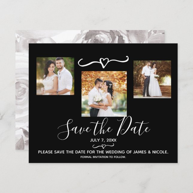 Rose für Weißwasser Save the Date Foto (Vorne/Hinten)