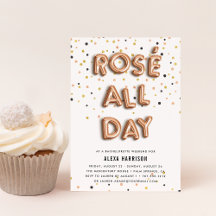 Rosé Ganztags Einladung Bachelorette Wochenende