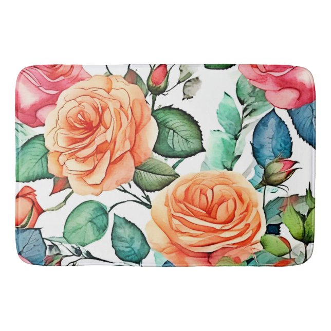 Rose Garden Bloom Design Badematte (Vorderseite)