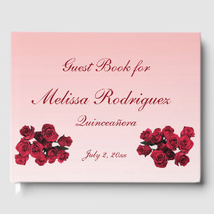 Rose Garden Blume Quinceanera Gästebuch