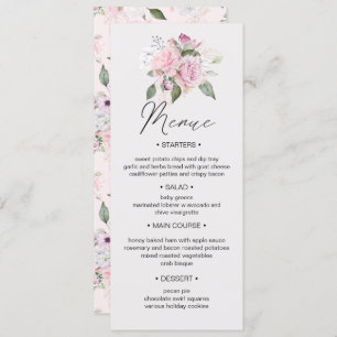 Rose Garden Blumengarten Hochzeitsessen Menue Einl Einladung