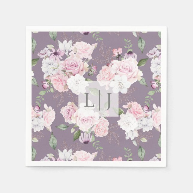 Rose Garden Blumenpapier Napkin Serviette (Vorderseite)