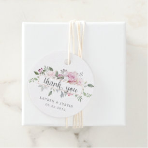 Rose Garden blumenWedding Danke Tags Geschenkanhänger