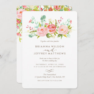 Rose Garden Blumenzwiebeleinladung Einladung