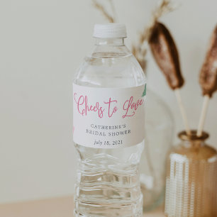 Rosé Garden Brautparty Wasserflaschenetikett
