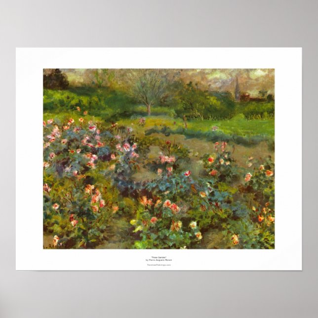 Rose Garden by Renoir schöne impressionistische Ku Poster (Vorne)