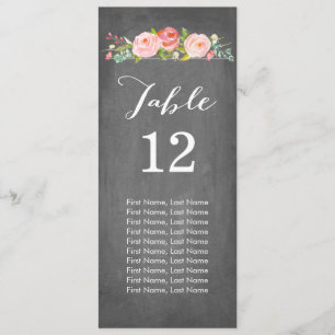 Rose Garden Chalkboard Individuelle Tafelkarten Einladung