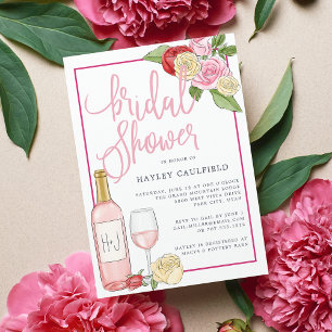 Rosé Garden Einladung zur Brautdusche