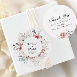 Rose Garden Elegante Blumenhochzeit Vielen Dank Geschenkanhänger