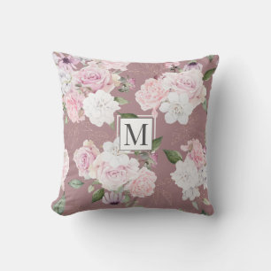 Rose Garden Elegante Monogram Kissen