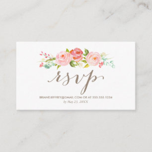 Rose Garden Floral Wedding E-Mail UAWG Begleitkarte