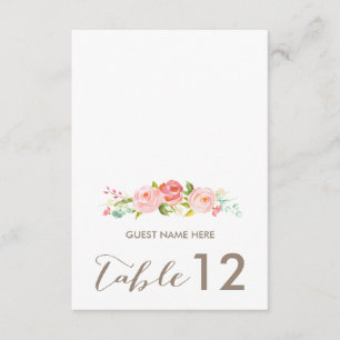 Rose Garden Floral Wedding Escort Card Einladung