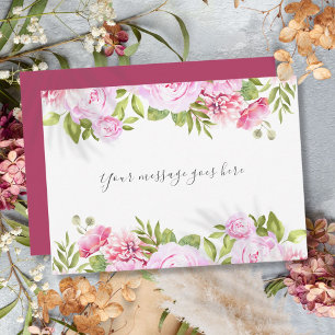 Rose Garden Grüne Personalisierte Botschaft Dankeskarte