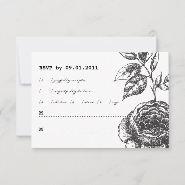Rose Garden Hochzeit Einladung UAWG (Vorderseite)