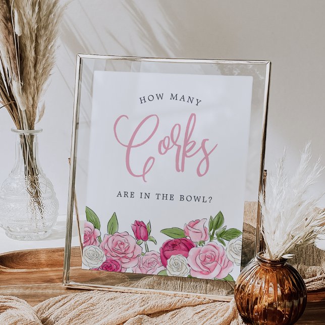 Rosé Garden "How many Corks" Guessing Game Sign Poster (Von Creator hochgeladen)