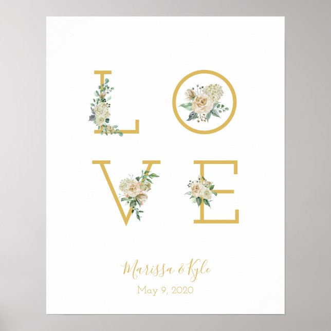 Rose Garden LIEBE Hochzeit Printwerbung Poster (Vorne)