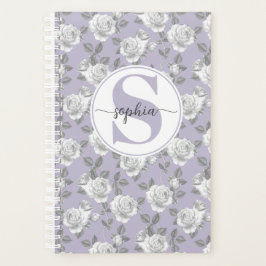 Rose Garden Monogram Lavendel Planner Planer