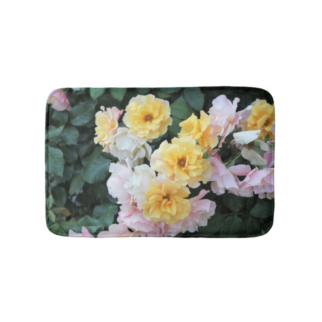 Rose Garden Pastelle Badematte (Vorderseite)