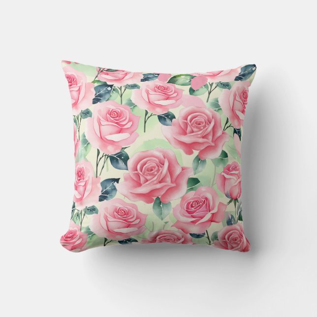Rose Garden Throw Kissen (Vorderseite)