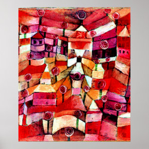 Rose Garden von Paul Klee, berühmtes, buntes abstr Poster