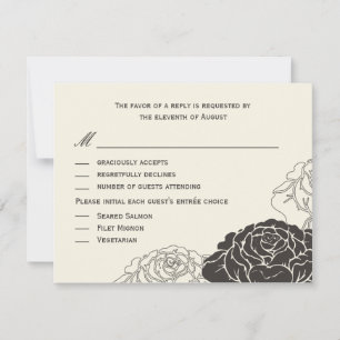 Rose Garden Wedding RSVP Card - Kohle
