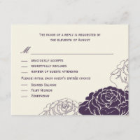 Rose Garden Wedding RSVP Card - Lila