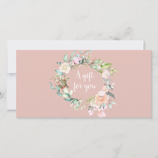 Rose Garland Pink Geschenkgutschein (Vorderseite)