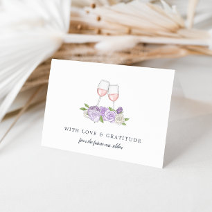 Rosé-Garten Personalisierte Danksagung Dankeskarte