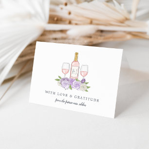 Rosé-Garten Persönliche Danksagung Dankeskarte