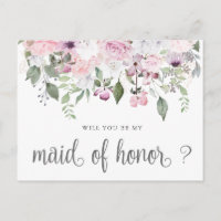 Rose Garten Trauzeugin Einladung Postkarte