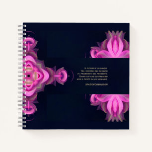 "Rose gebrochenes Herz in Schwarz im Puder"& Futur Notizbuch