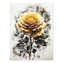 Rose - Gelb Fotodruck